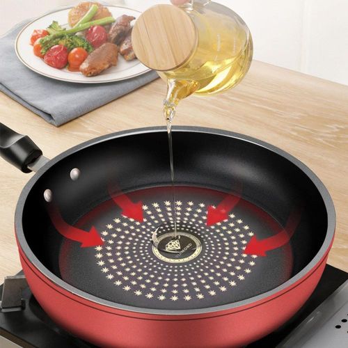 addigoes 28cm Crystal Diamond Non-Stick Frying Pan - Multi-Functional Kitchen Cookware with Easy-Clean Coating, Compatible with Gas &amp; Induction Stoves