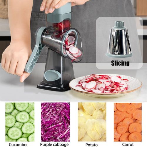 Multifunctional Keoke Cheese Grater Vegetable Cutter Vegetable Cutter Household Shredder Potato Shred Slicer Grater - Transparent Gray