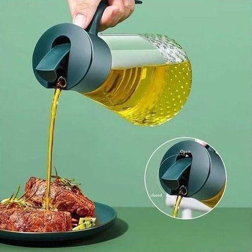 630ML Automatic Flip Cap Auto Refill Glass Soy Sauce Bottle