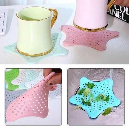 SXCHEN Set of 4 Anti-Clogging Sink Strainers Kitchen Floor Drain Vegetable Sink