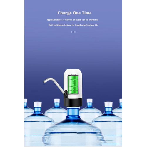 800MAH Rechargeable Automatic Water Dispenser Pump– Convenient &amp; Portable Electric Bottle Pump for Home, Office, and Outdoor Use