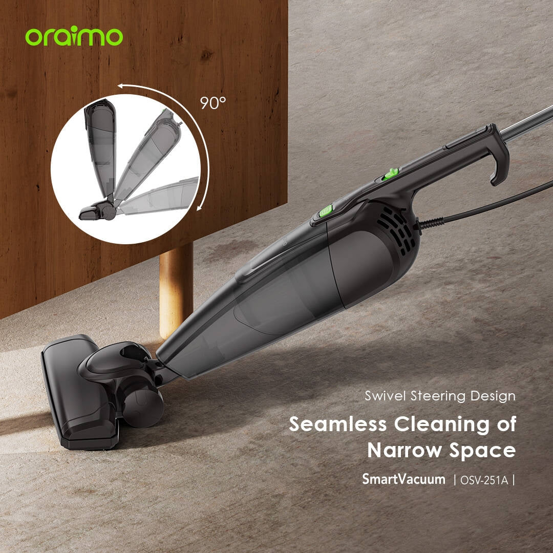 Oraimo Smart Vacuum Corded Vacuum Cleaner With 5m Cord 500w High Speed Powerful Suction