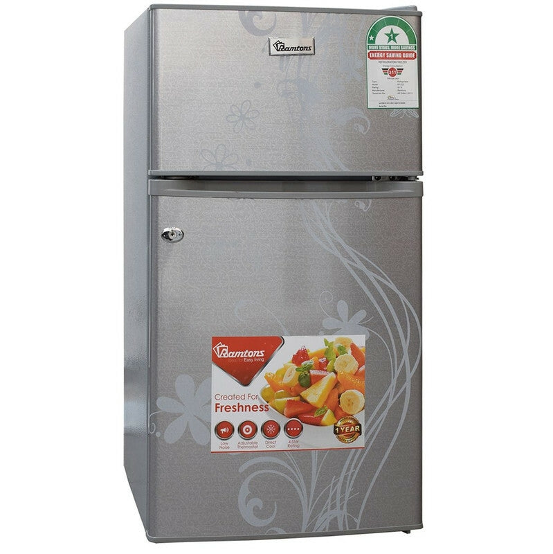 Ramtons RF/222 - 2 Door Fridge - 88 L - Silver Flower (1YR WRTY)