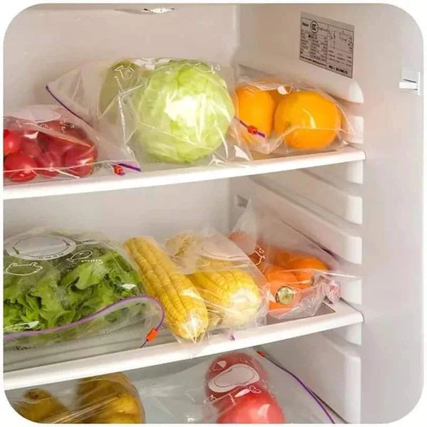 30pcs Fridge Zipper Bags Reusable Food Storage Bags for Kitchen & Freezer bags