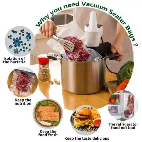 Vacuum Sealer Rolls Food Storage Bags for Vacuum Sealing Machines