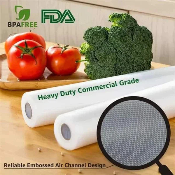 3pcs Vacuum Food sealer rolls BPA free commercial grade bag rolls