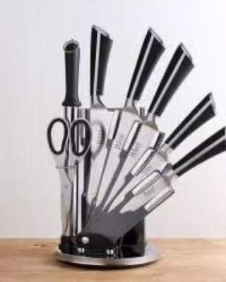 8pcs Stainless Steel Knife Set with Kitchen Scissors | Complete Kitchen Knife Set in Kenya