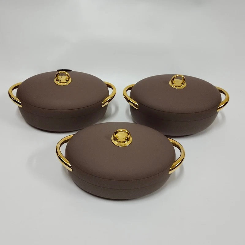 Luxurious Insulated Hotpots Food Warmer Set Oval