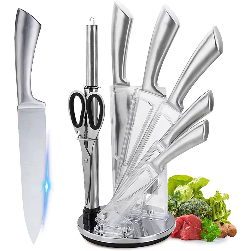 8pcs Stainless Steel Knife Set with Kitchen Scissors | Complete Kitchen Knife Set in Kenya
