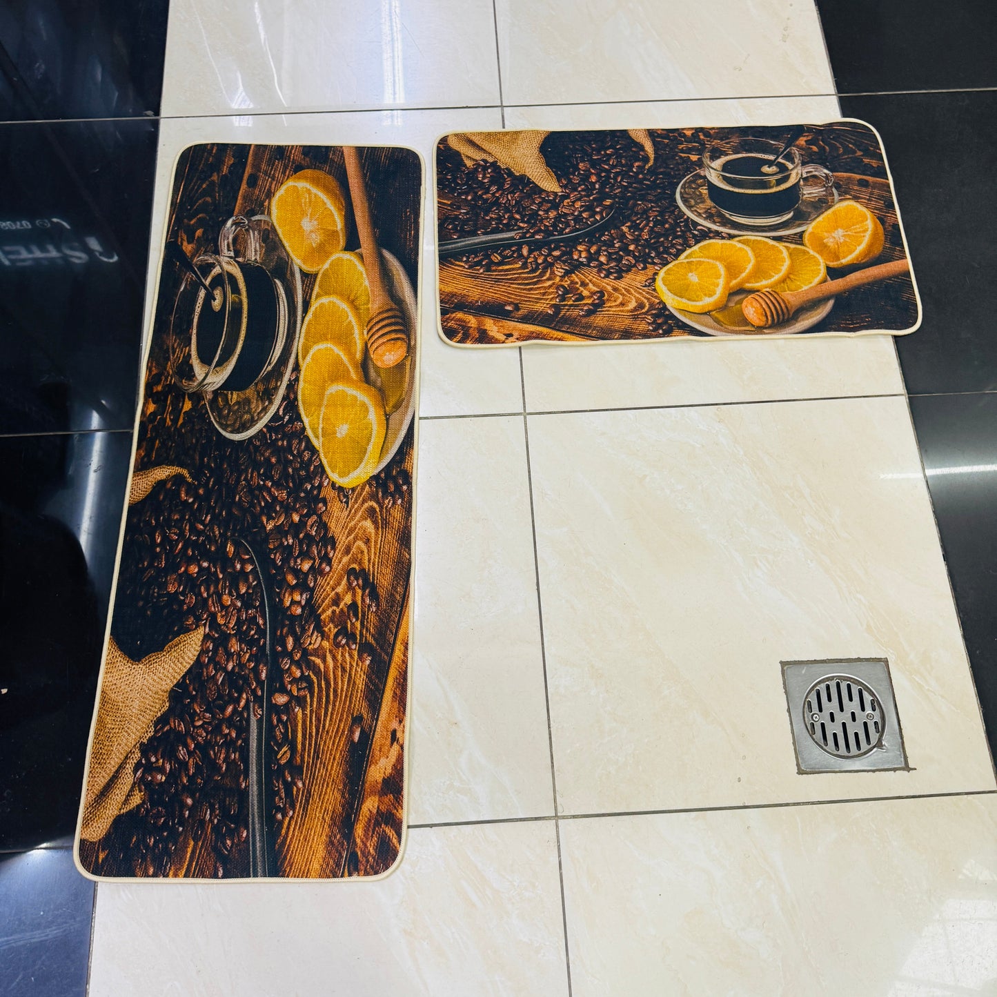 Rubber Bottom Kitchen Floor Mats Non Slip 2pcs Runner Rug Carpets for Kitchen Floor, Sink