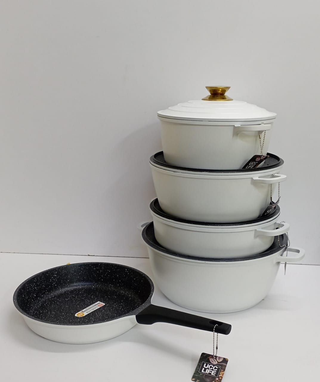 UccLife 11pcs Non-Stick Cookware Set | Pots & Pans Set