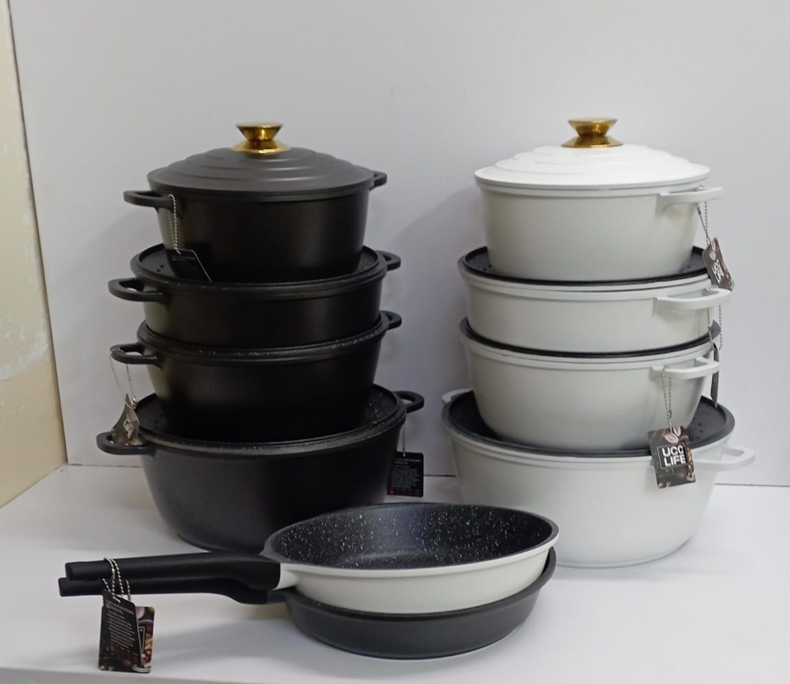 UccLife 11pcs Non-Stick Cookware Set | Pots & Pans Set
