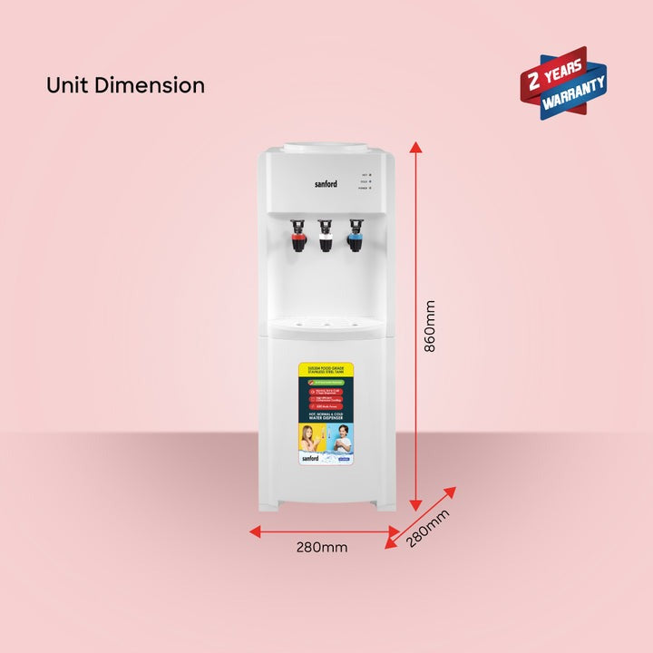 Sanford Hot & Cold Water Dispenser 3-Tap With Cabinet Storage for Home Office