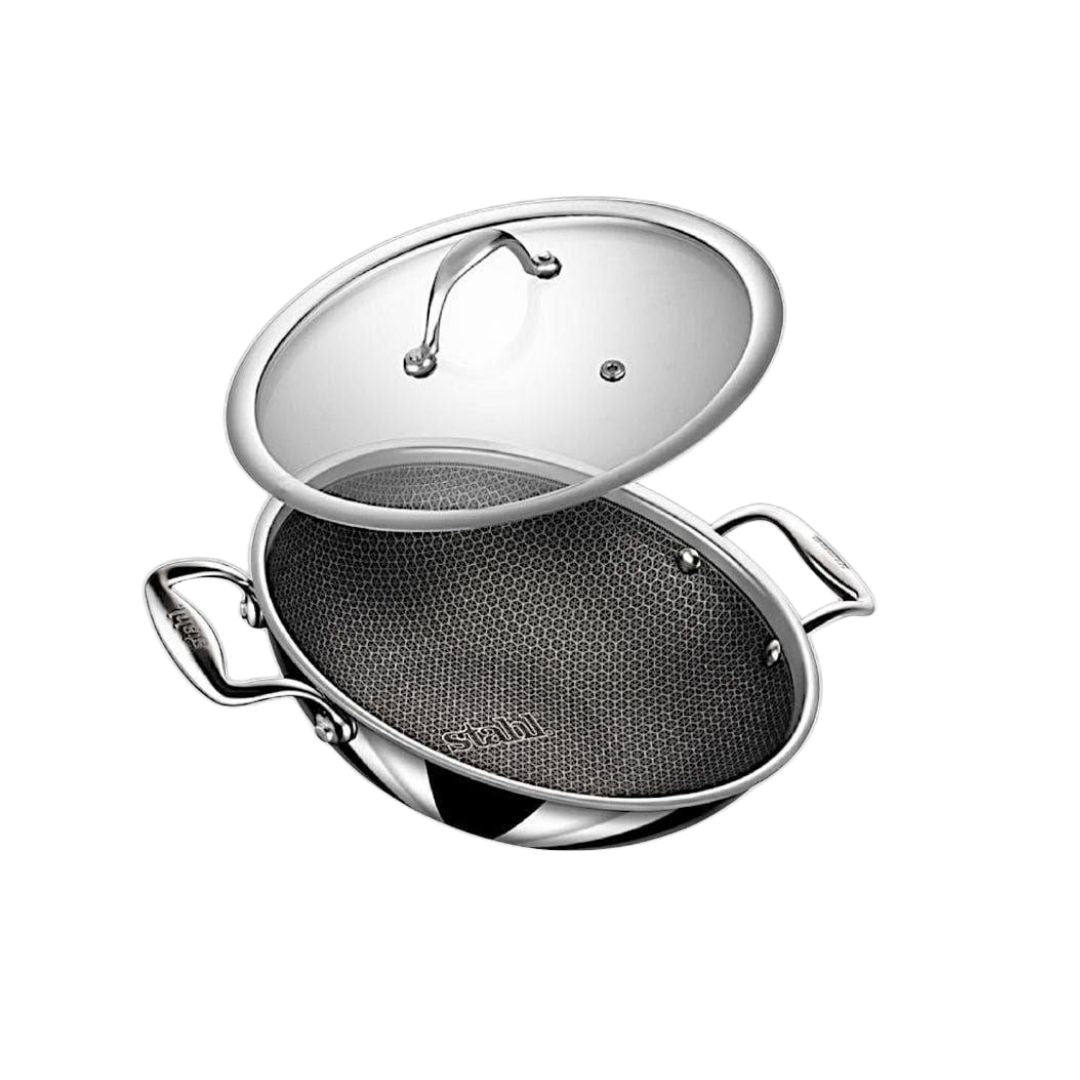 Stahl Stainless Steel Cookware | Triply Artisan Base Pot with Lid – Heavy-Duty 3-Layer Saucepan for Gas & Induction Stoves | Durable, Non-Reactive, Oven-Safe Kitchen Pot