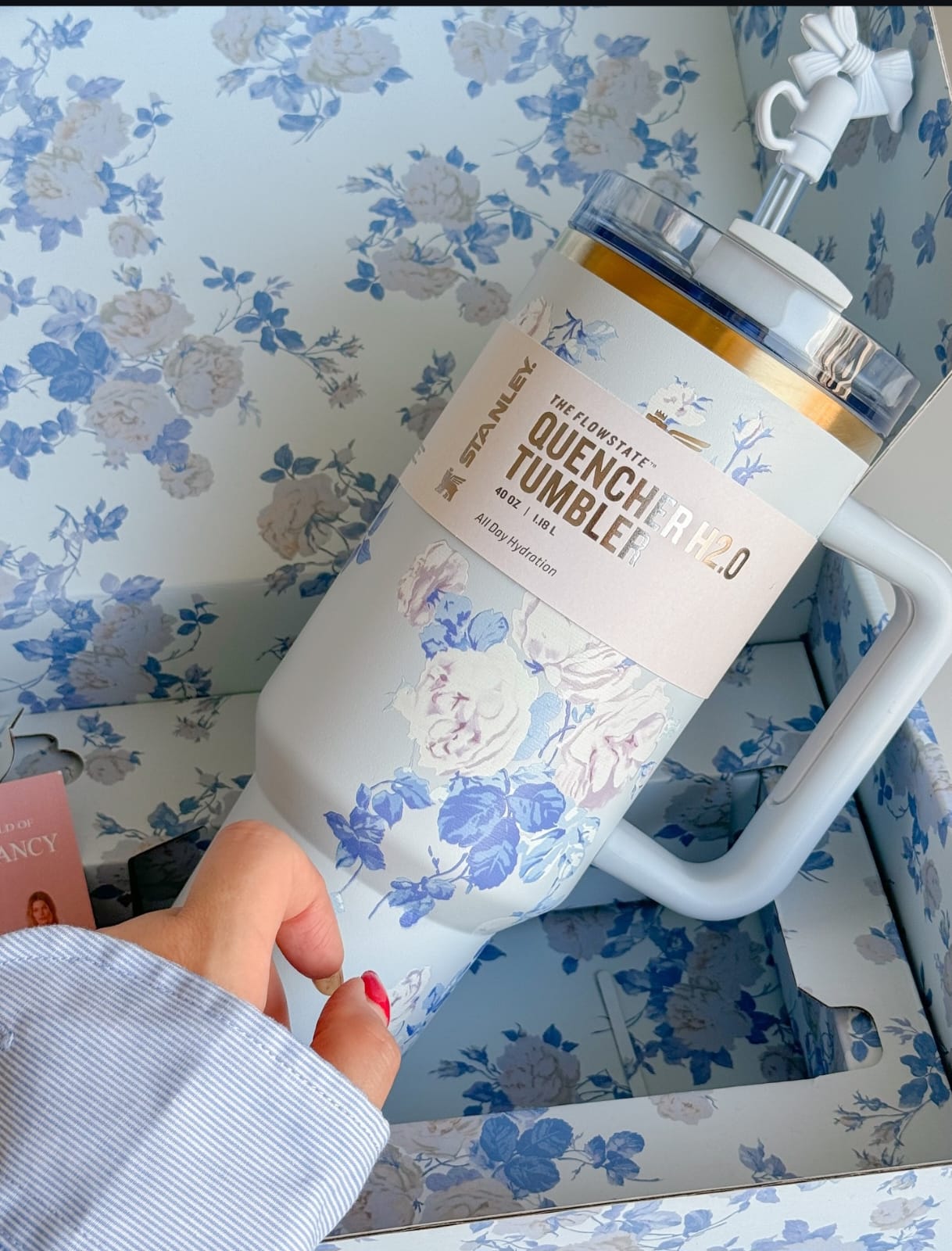Stanley x LoveShackFancy Tumbler – 1.2L Floral Vacuum-Insulated Mug with Straw Lid