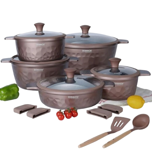 10 Pcs Gorgeous Donnor Granite Cookware Set(1-7)