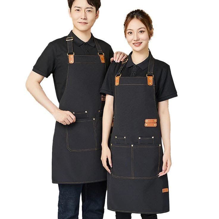 Canvas Cross Back Chef Apron | Adjustable Straps & Large Pockets Kenya