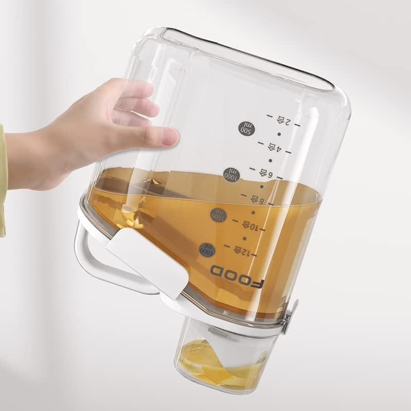 Acrylic Food Storage Container 2500ml Cereal Dispenser & Pantry Organizer