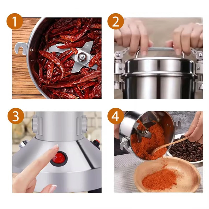 Winning Star Stainless Steel Coffee & Spice Grinder 500W | 200g Electric Grinder (ST-9400)