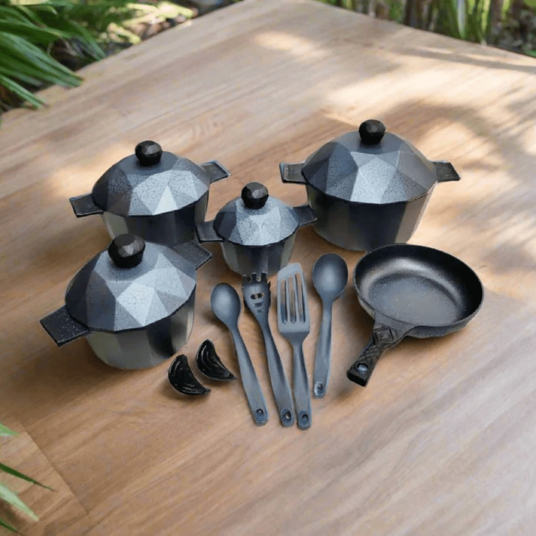 15 pcs Diamond Die Cast Cookware Sets
