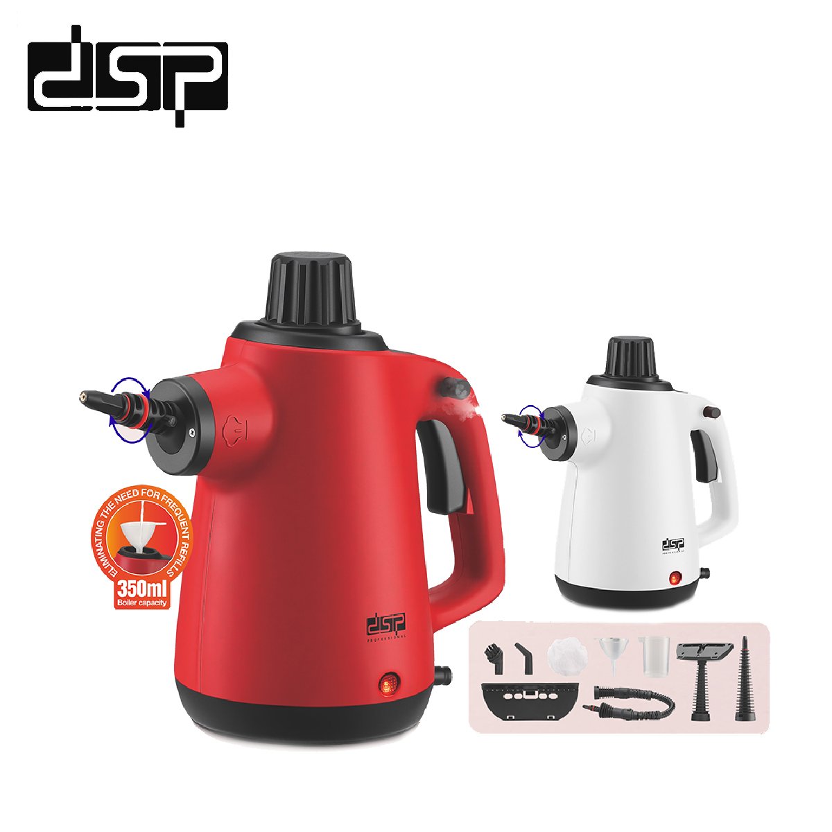 DSP Handheld 10-in-1 Steam Cleaner – Multi-Surface Portable Steam Cleaning Kit for Floors, Kitchen & Windows