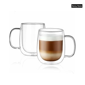 Double Walled Borosilicate Glass Coffee Mugs Set of 2 Kenya