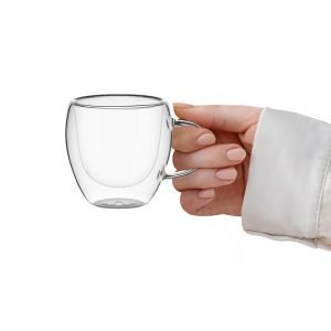 Double Walled Borosilicate Glass Coffee Mugs Set of 2 Kenya