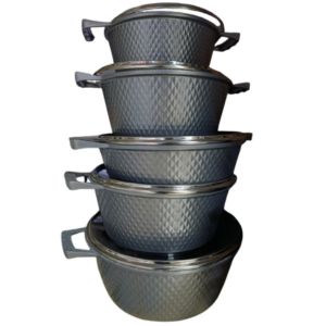 10pcs Granite Cookware Set with Glass Cover