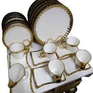 24pcs Faded Gold Dinner Set