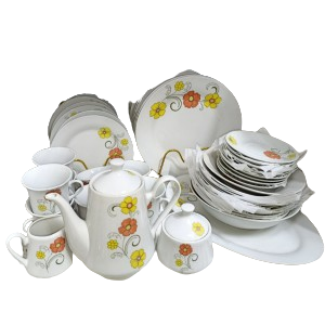 47pcs Flowered Dinner Set