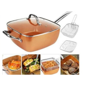9.5" Deep Dish Copper Square Pan