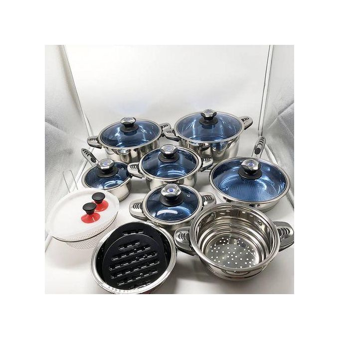MARWA 30-Piece Stainless Steel Cookware Set.