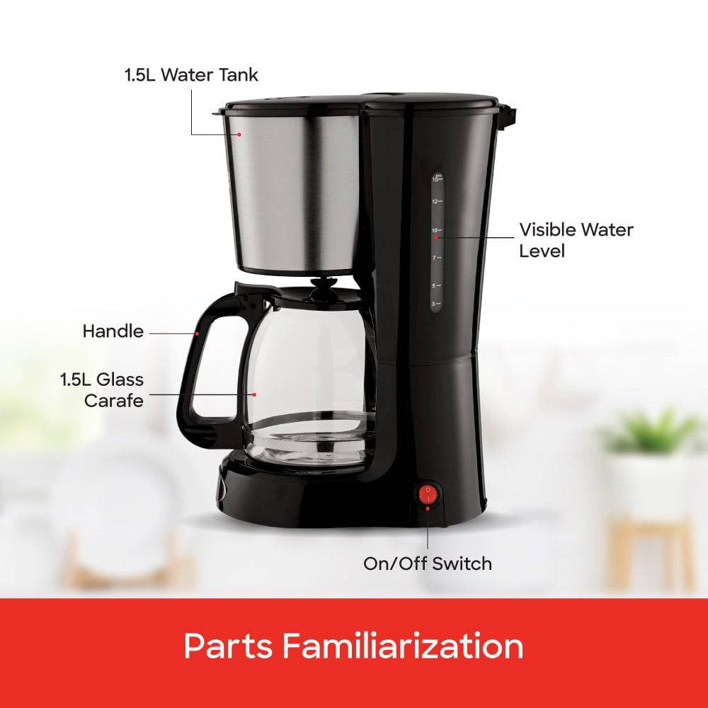 Sanford 12-Cup Coffee Maker with Thermostat Control and Keep Warm Function