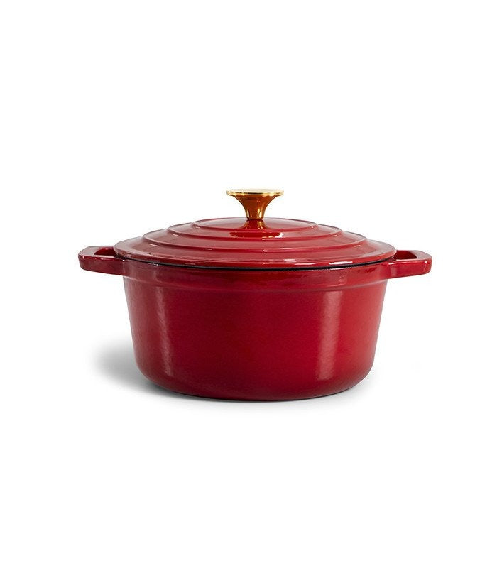 Enameled Dutch Oven Pot with Lid and Dual Handles, Cast Iron Dutch Oven for Cooking, Bread Baking, Non-stick Enamel Coated Cookware
