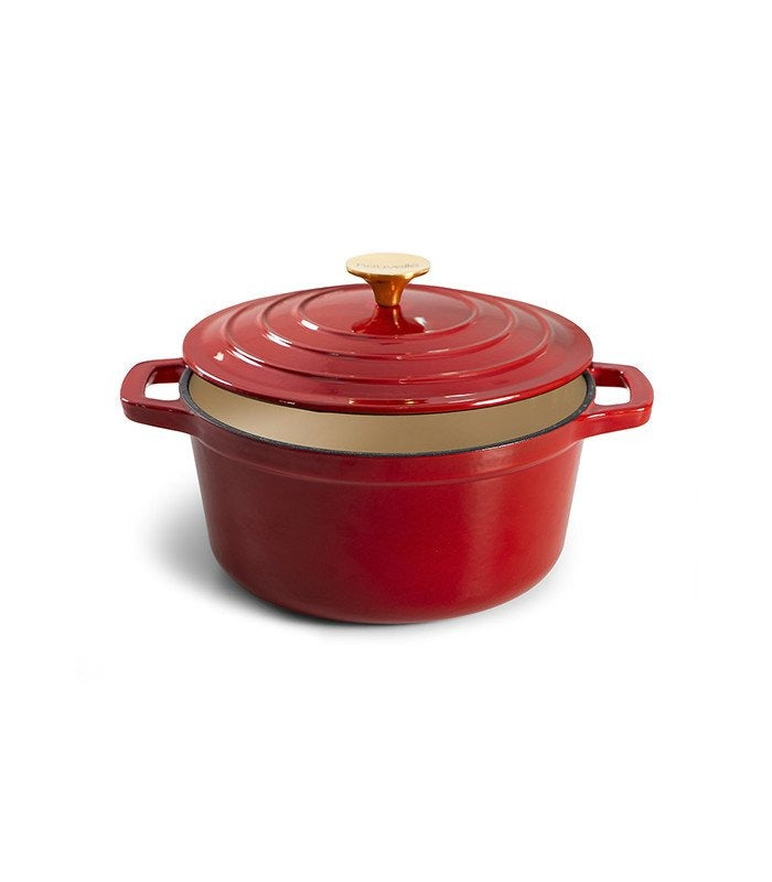 Enameled Dutch Oven Pot with Lid and Dual Handles, Cast Iron Dutch Oven for Cooking, Bread Baking, Non-stick Enamel Coated Cookware