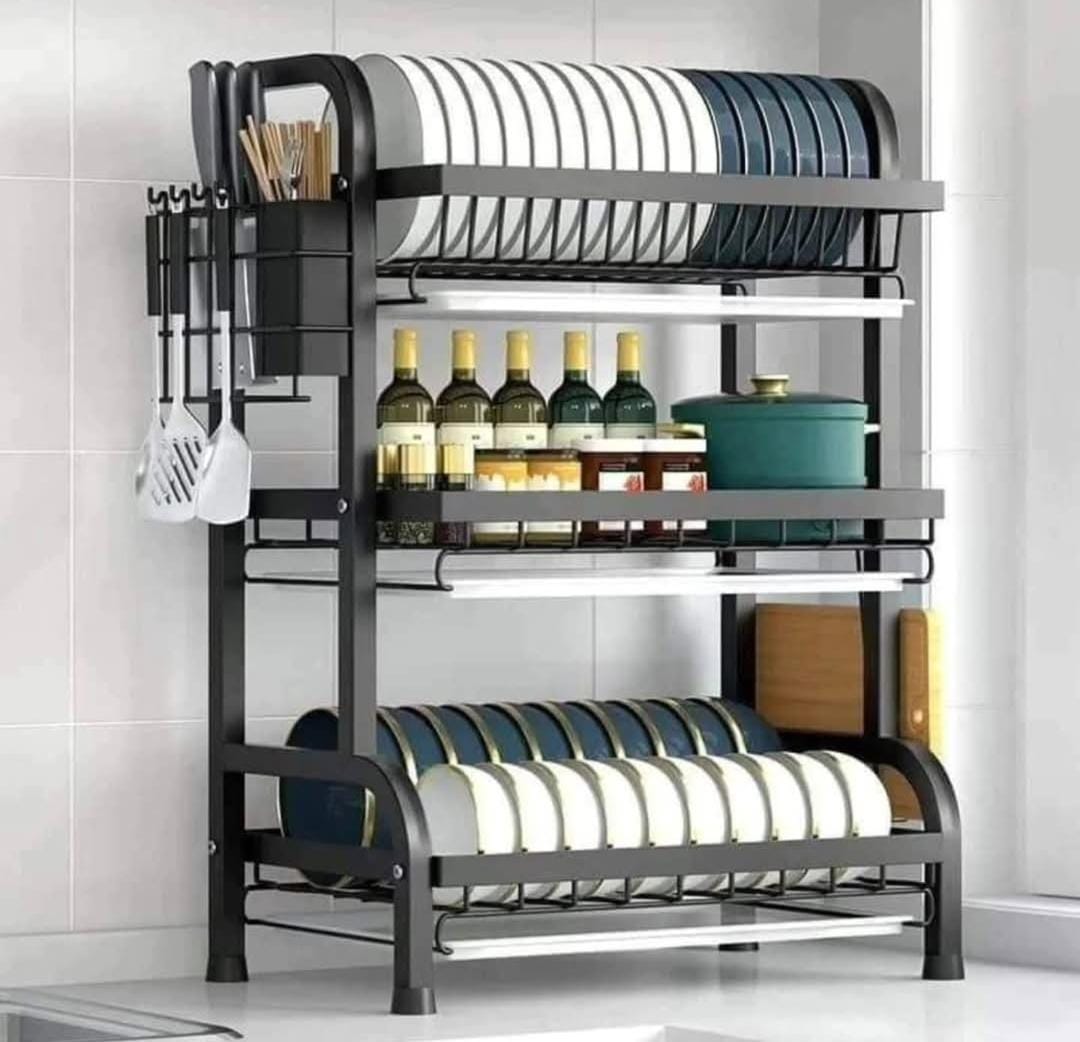 3 layer dishrack advanced black
