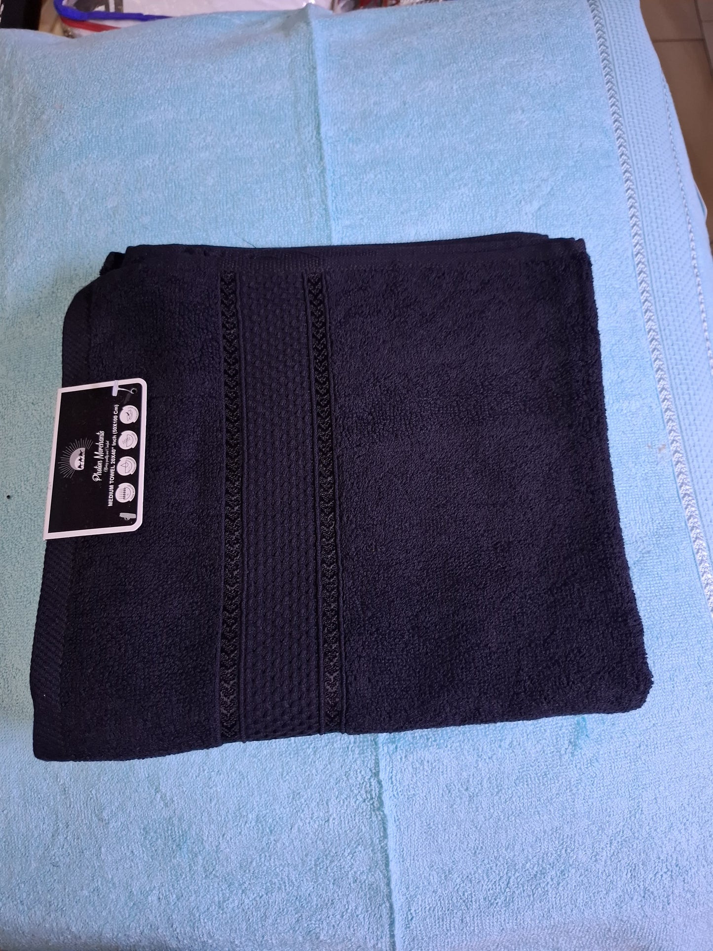 Salon towel black and white ...Available