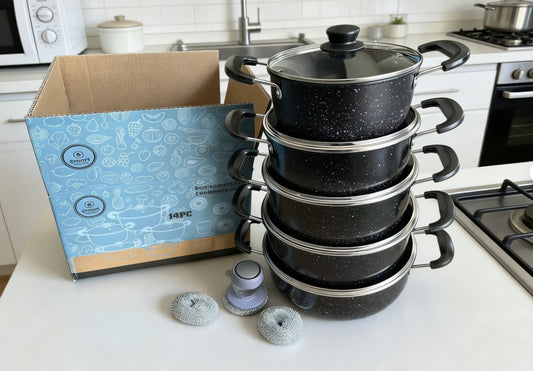 *14pieces non-stick granite cookware set*
