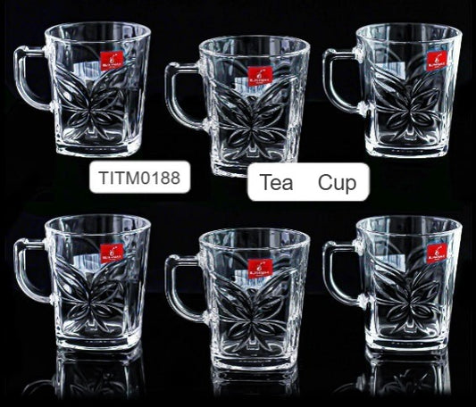 6 pcs glasses tea coffee hot cold water set