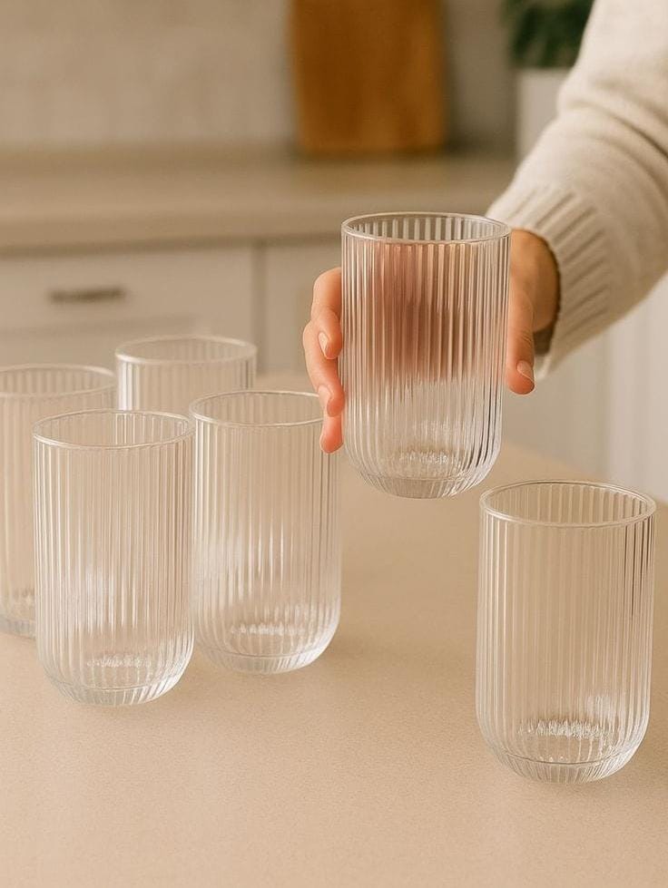*6pc water/juice glass*