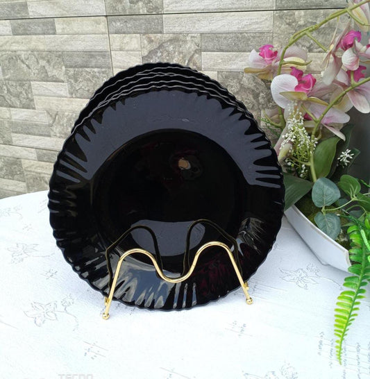 10.5" black dinner plate