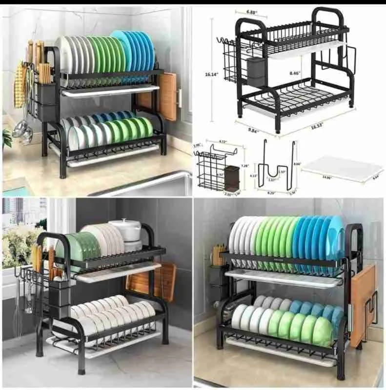 *2 Tier High quality carbon steel dish rack*