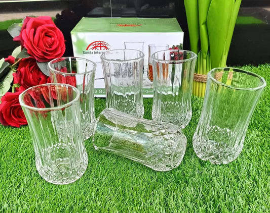 *Set of 6 Long Diamond Glasses*
