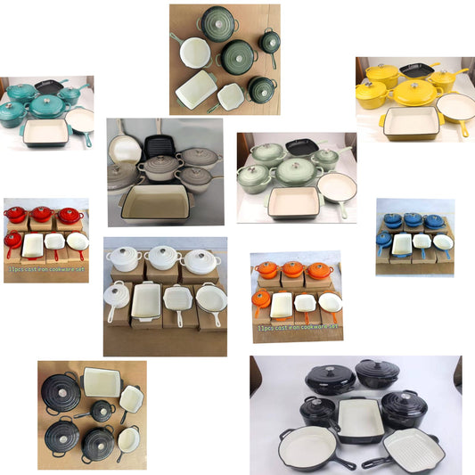 Cast iron cookware 11pc