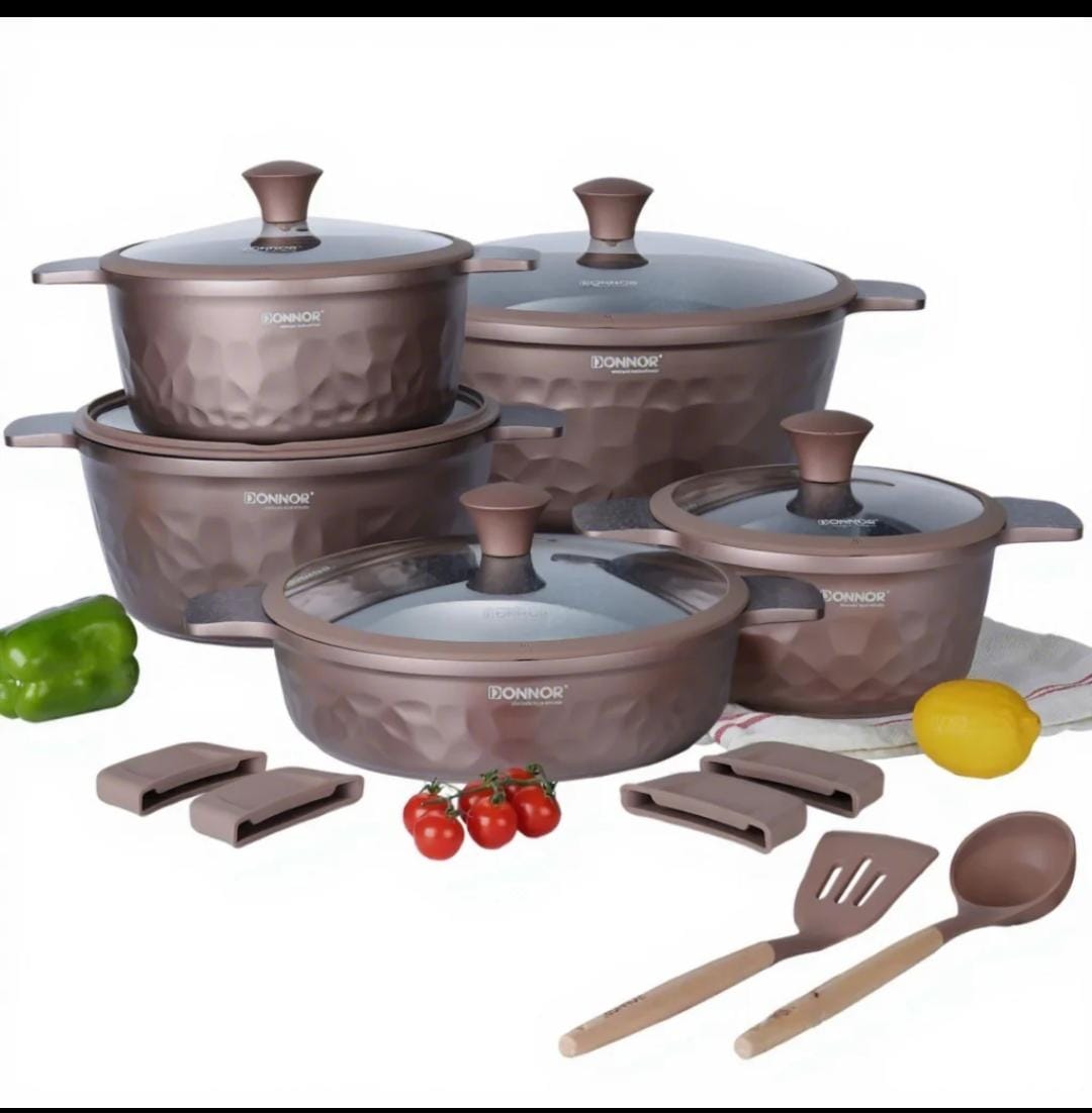 Heavy duty 10pcs  DONNOR Gorgeous  Non-stick set