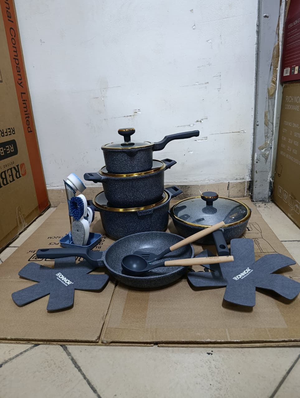 20Pc Donnor Vera Non-Stick  Cookware Set(1-8)