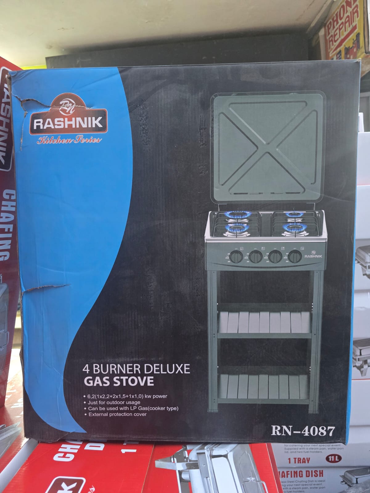 Rashnik 4 BURNER DELUXE GAS STOVE