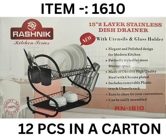 2layer dishrack rashnik black