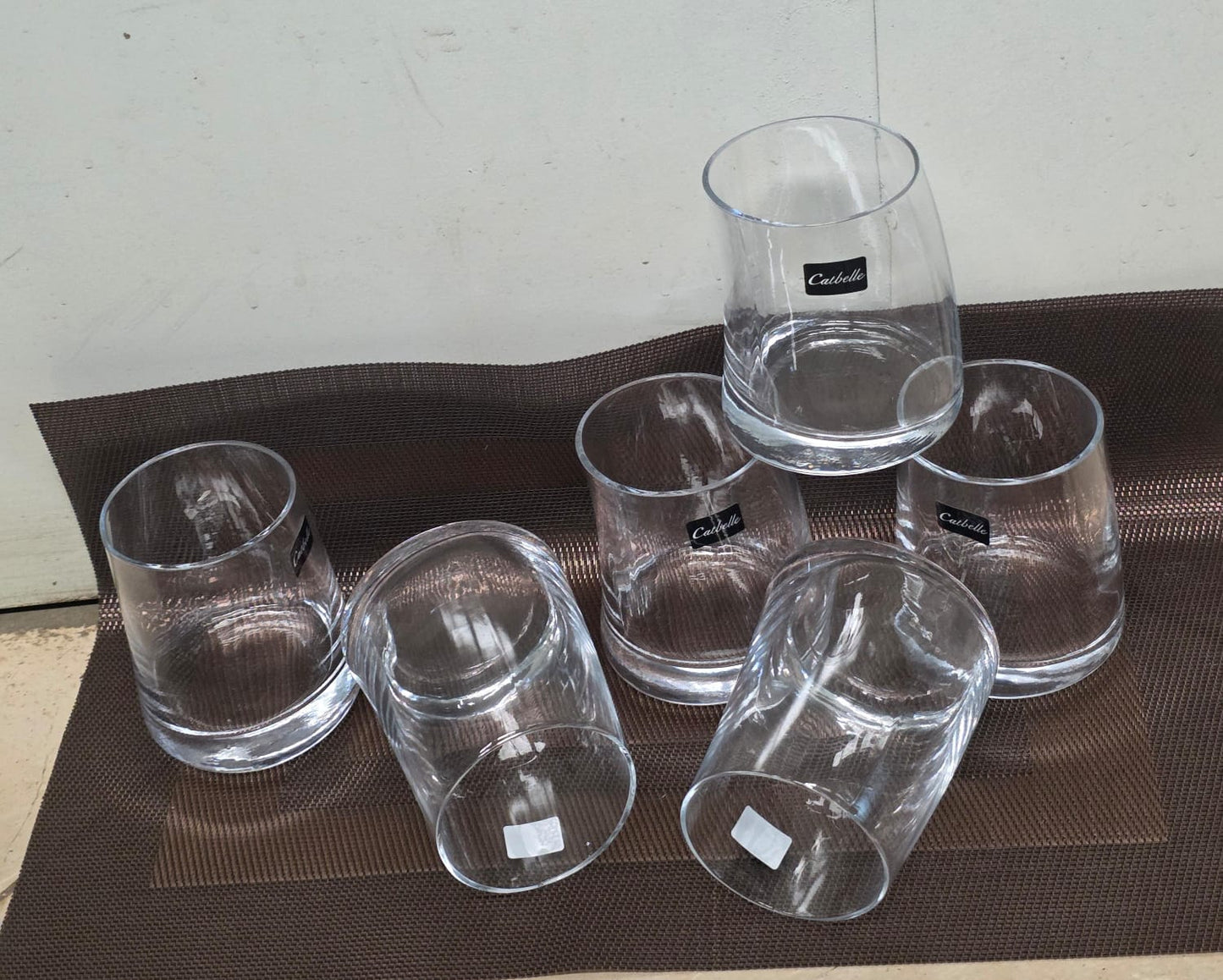 6 pcs catbelle smooth short glasses 360 ml