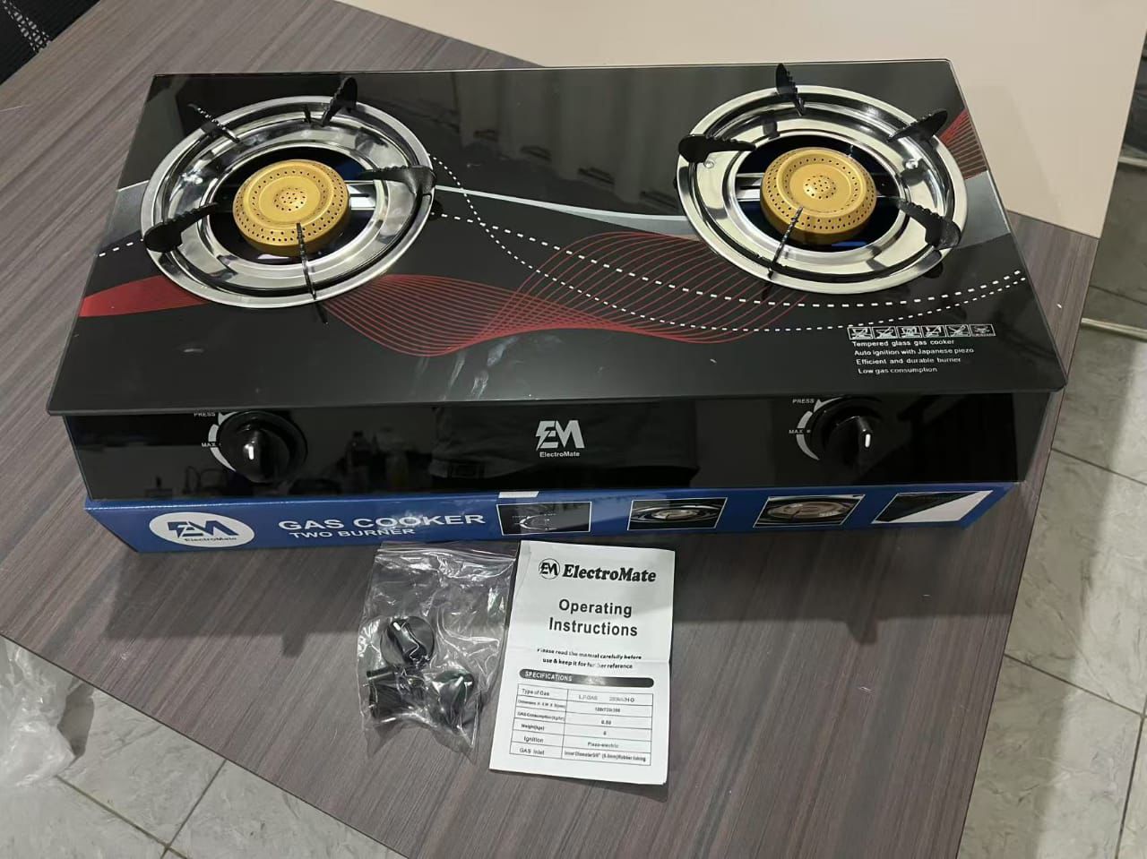 GLASS TOP ELECTROMATE 2 BURNER COOKER
